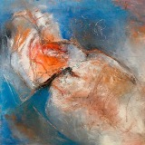 Gedankenspuren • Öl auf Holzplatte • 50 x 50 cm • 2004