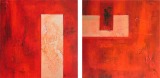 Red-Set I und II • Acryl auf Leinwand • je 70 x 70 cm • 2004 • verkauft