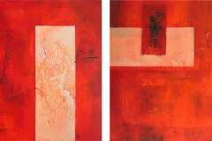 Red-Set I und II • Acryl auf Leinwand • je 70 x 70 cm • 2004 • verkauft